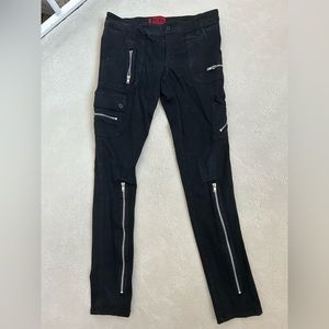 Tripp NYC Black Skinny Pants with Zipper Details